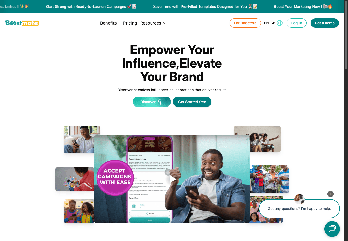 Boostmate Web Homepage