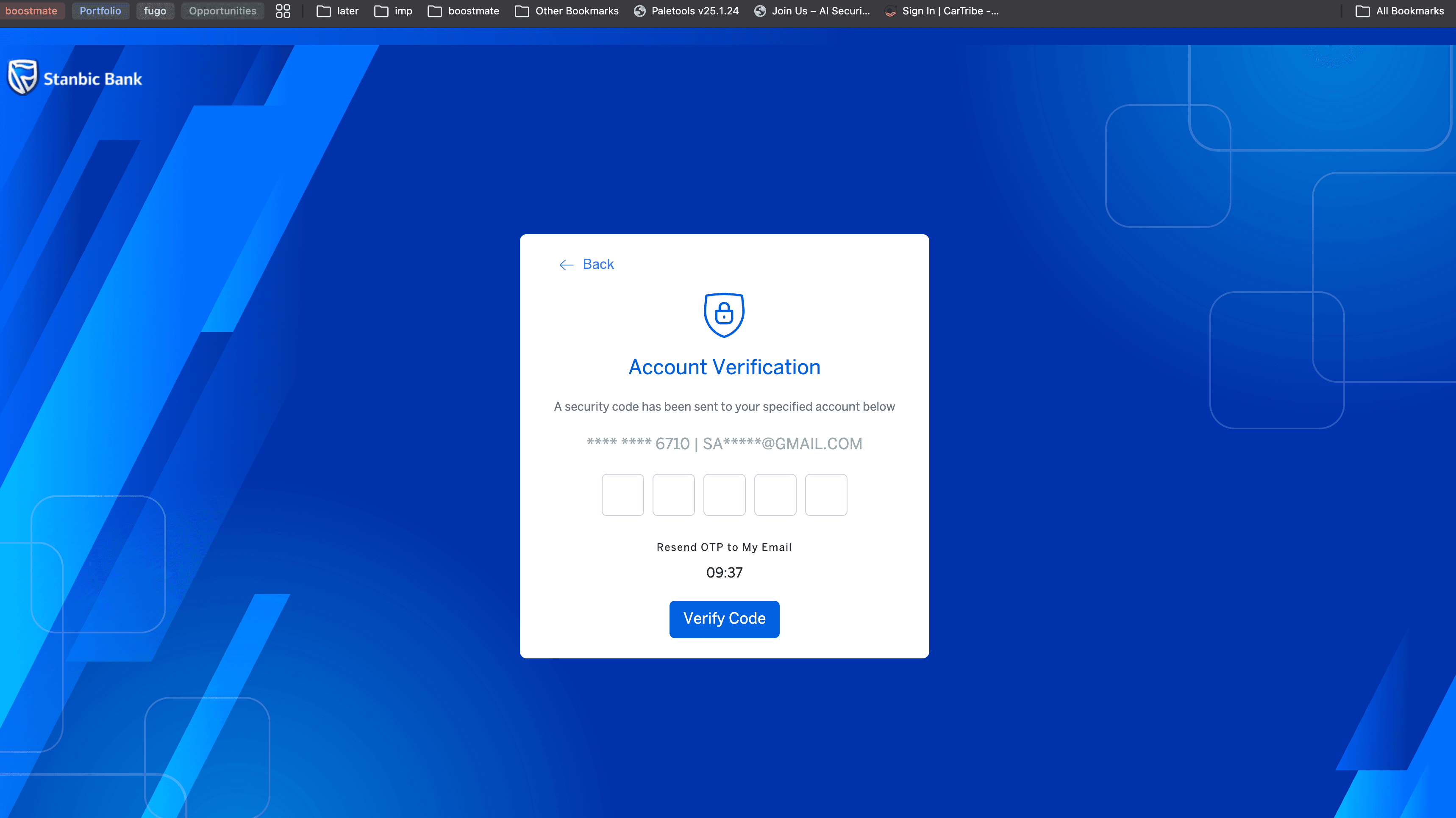 Stanbic Bank Portal Verify