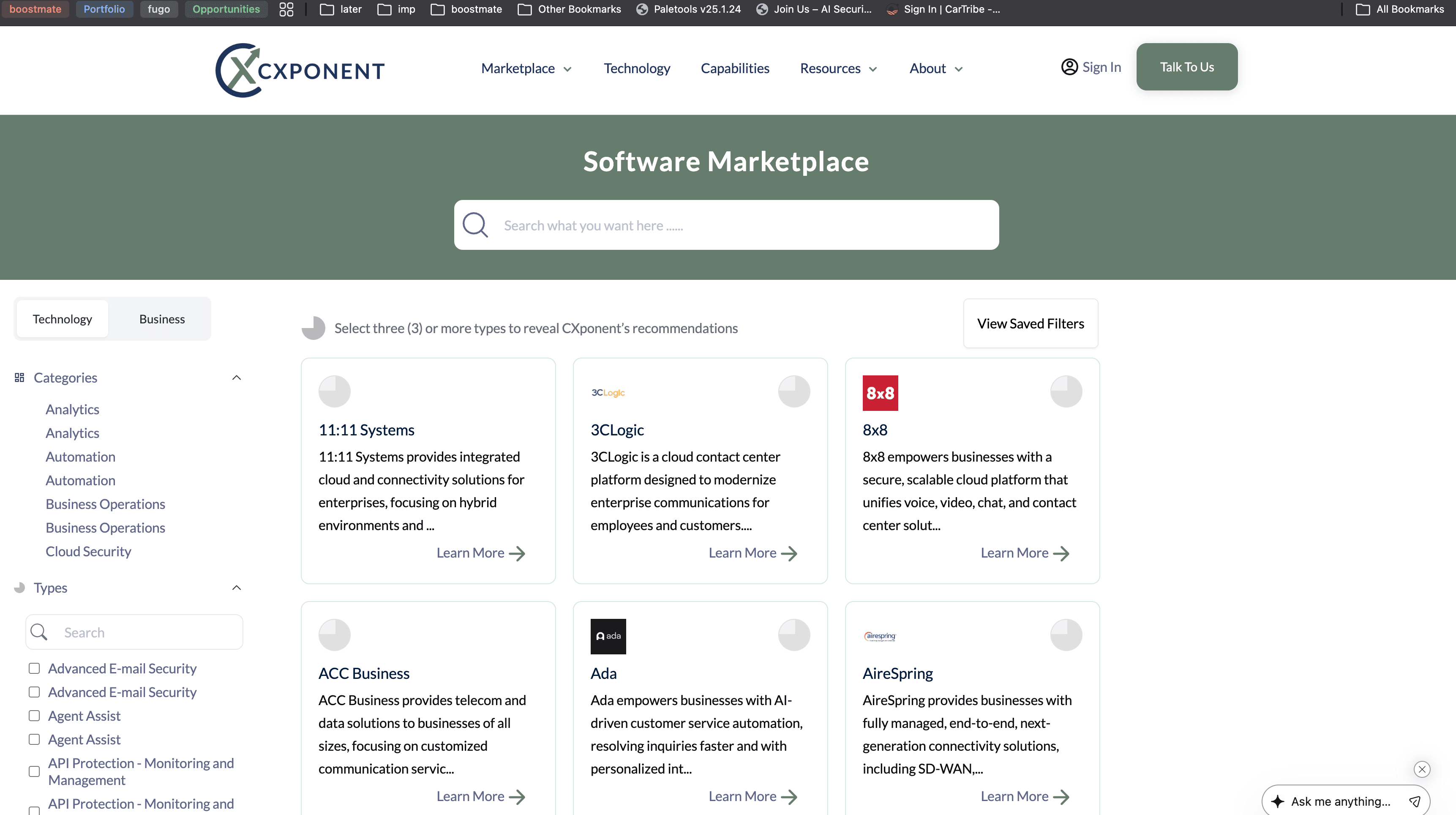 CXponent Web Features